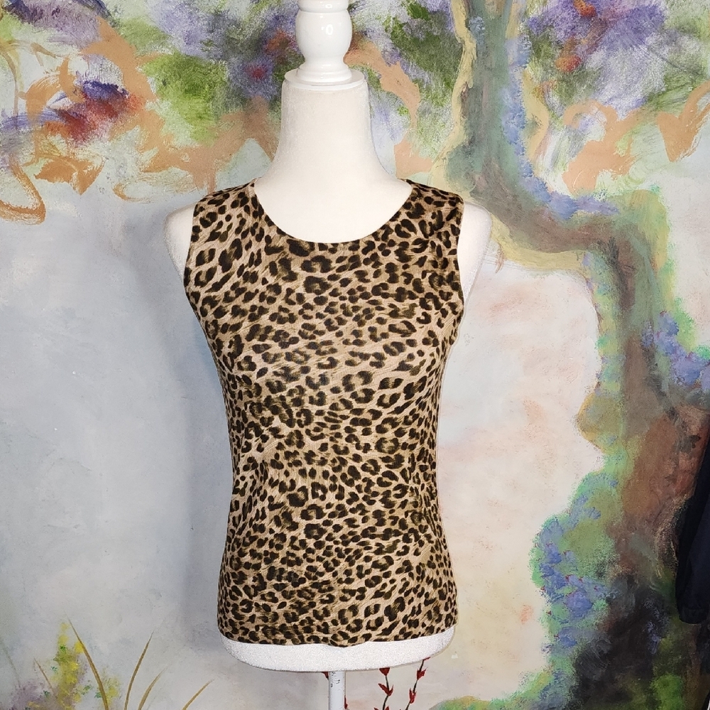 Joseph A Brown and Tan Fitted Tank Top Camisole